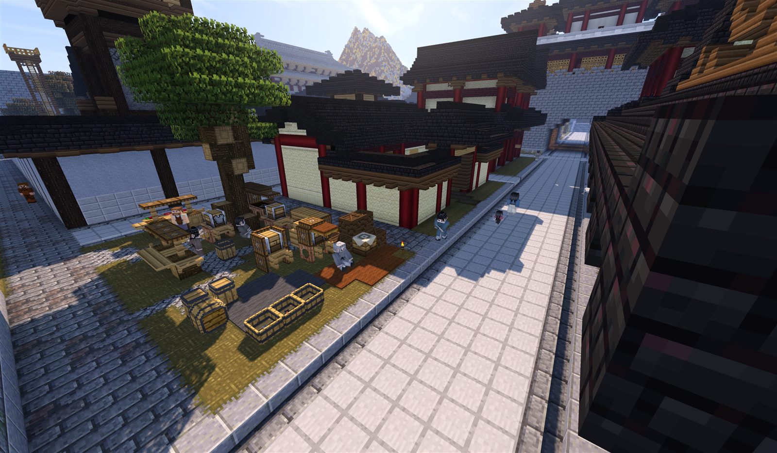 市集街景 · NPC 生态